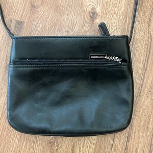 Giani Bernini black leather crossbody bag